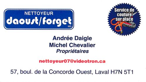 Nettoyeur Daoust / Forget à Laval